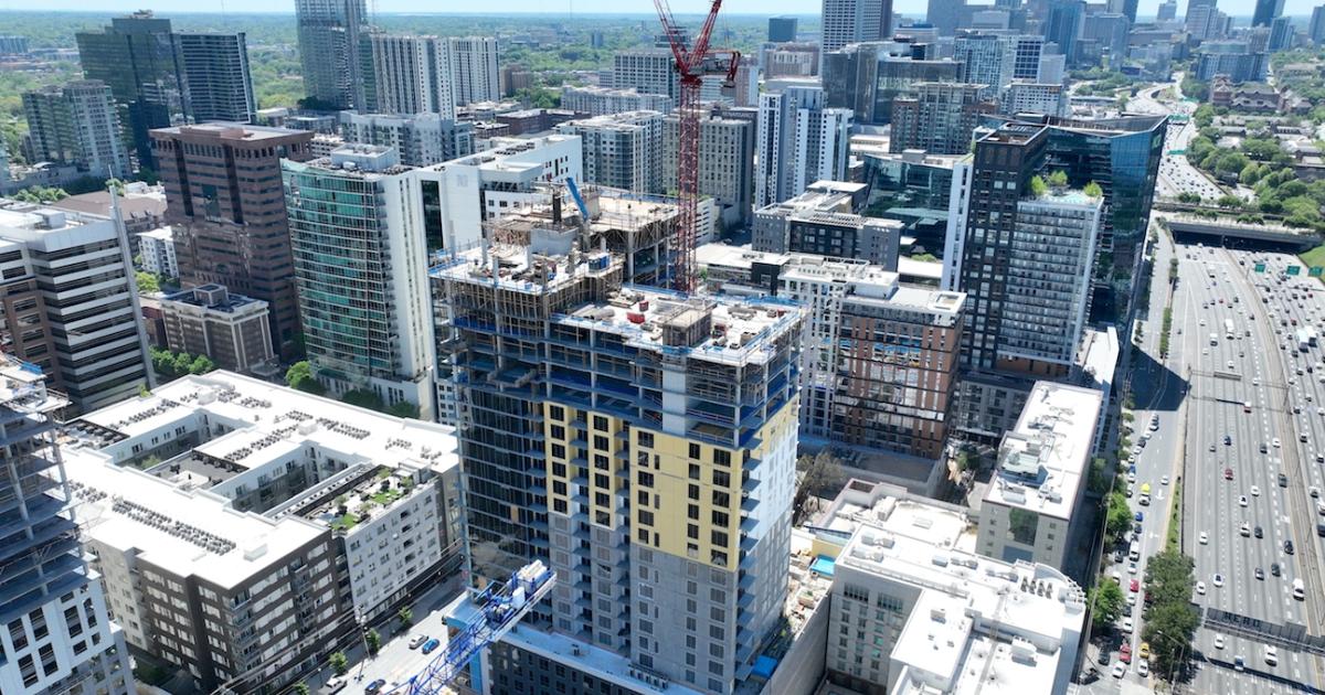 Images Portman's first residential tower in Atlanta has topped out
